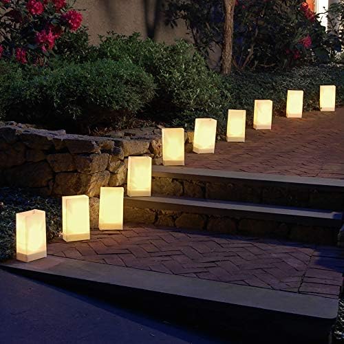 LumaBase 318100 White Plastic Lanterns Pack of 100