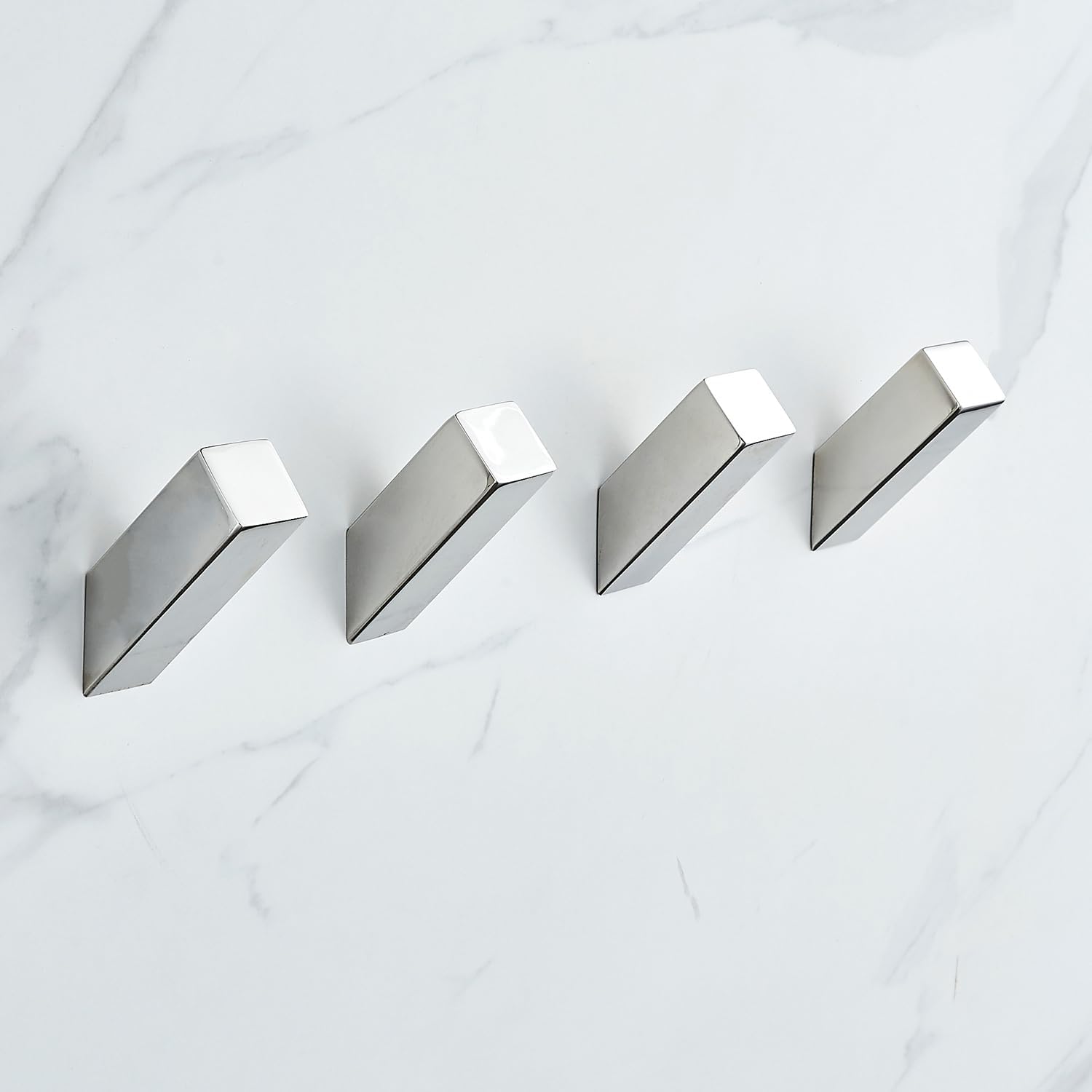 YJ YANJUN Chrome Towel Hook Set of 4 - Modern Bathroom Robe Hook