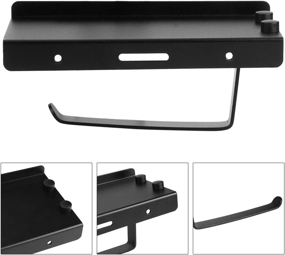 Garosa Toilet Paper Holder Space Aluminum Black