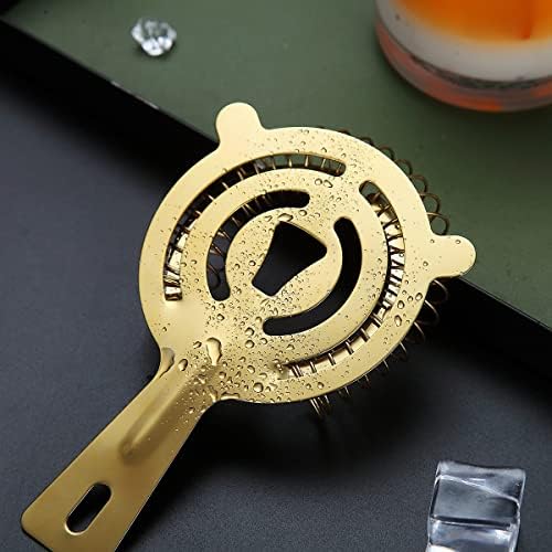 Evanda Cocktail Strainer with Gold Titanium Plating