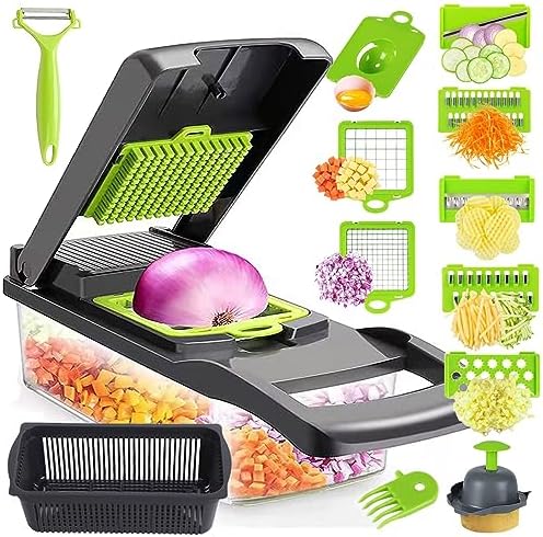 BASESILK 16 in 1 Vegetable Chopper with 9 Blades