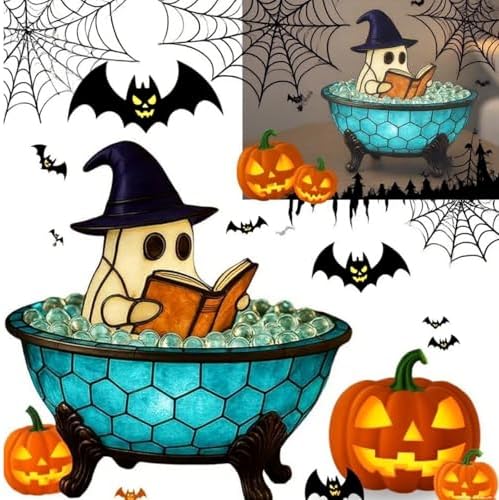 Ghost Bubble Bath Lamp - Halloween Night Light Decor
