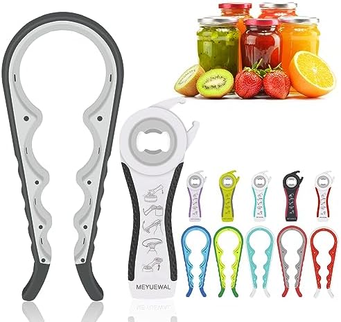 MEYUEWAL 5 in 1 Jar Opener Bottle Opener Kit White