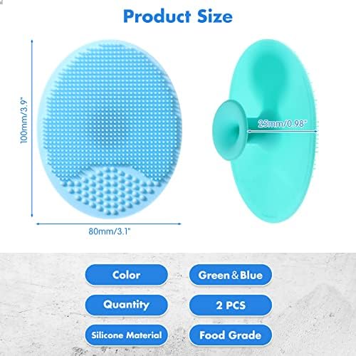 Yinkin 2 Pcs Silicone Vegetable Scrubber Set