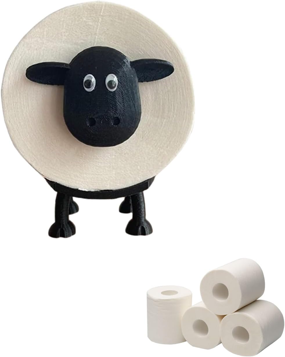 Cute Sheep Toilet Paper Holder Funny Bathroom Decor