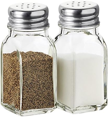 BNYD Salt Pepper Shakers Set Clear Glass