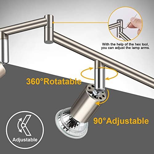 Ascher 6-Light LED Track Lighting Kit with Matte Nickel Finish