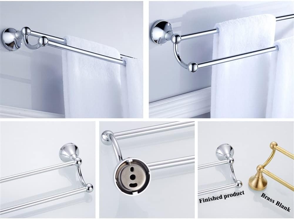 ANNBKA Double Towel Bar Wall Mounted Chrome
