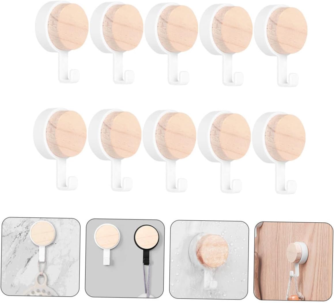 Unomor 10pcs Wall-Mounted Towel Hooks for Bathroom 1