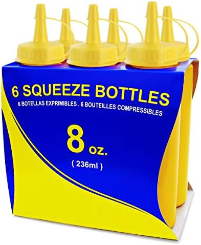 New Star Foodservice Squeeze Bottles Yellow Pack of 6