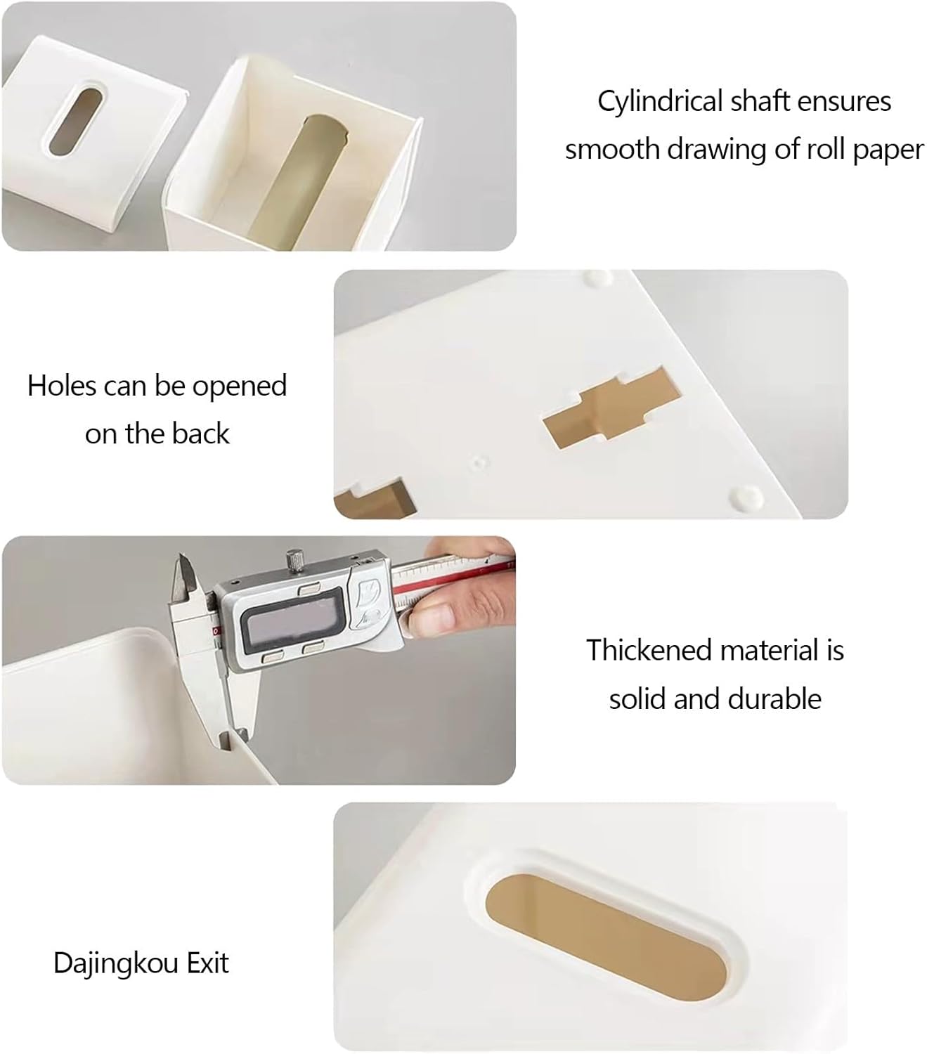 Sturdy Toilet Paper Holder with Back Adhesive Tape