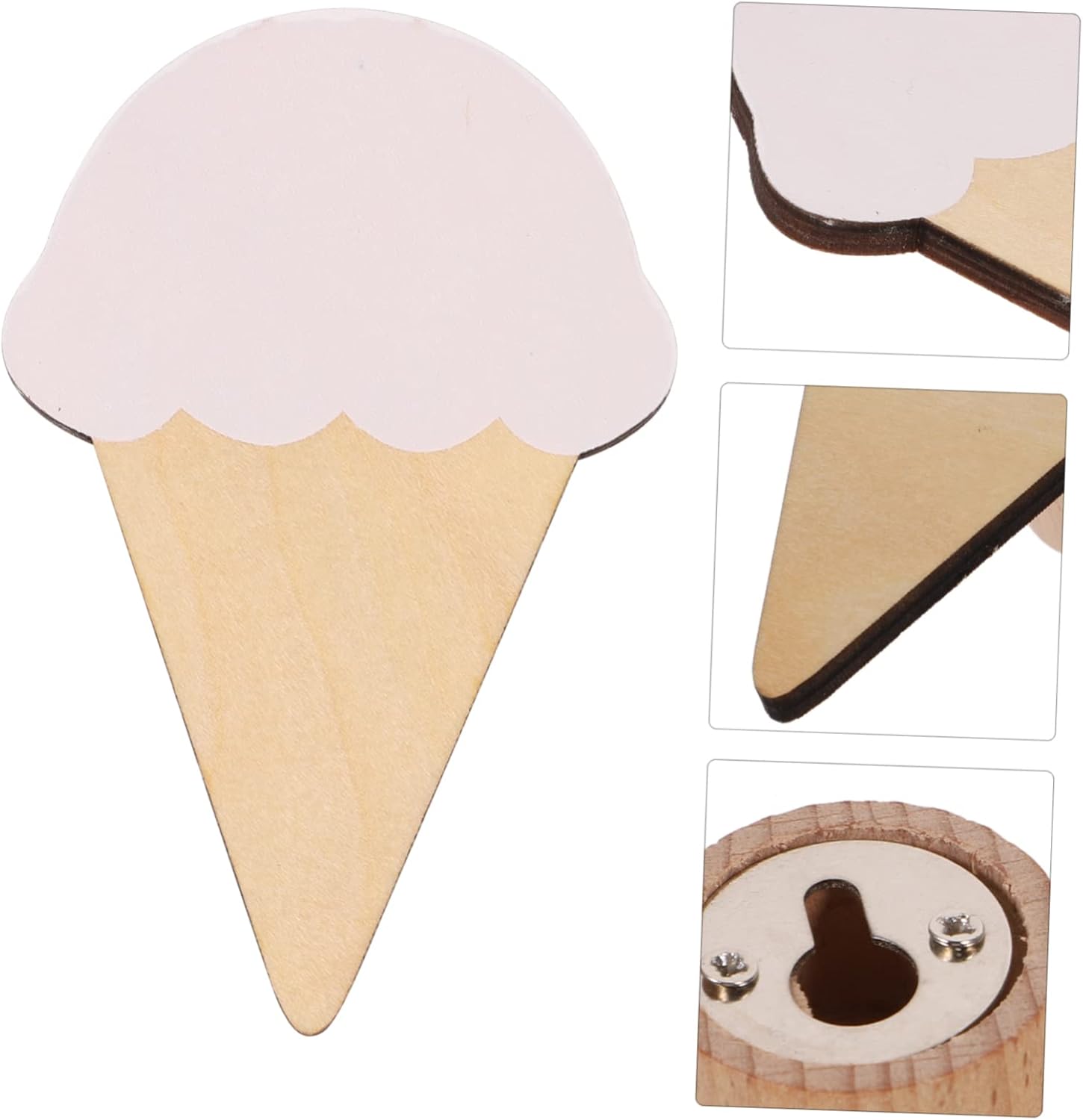 GLEAVI Cartoon Ice Cream Wall Hooks for Kids Bedroom and Bathroom