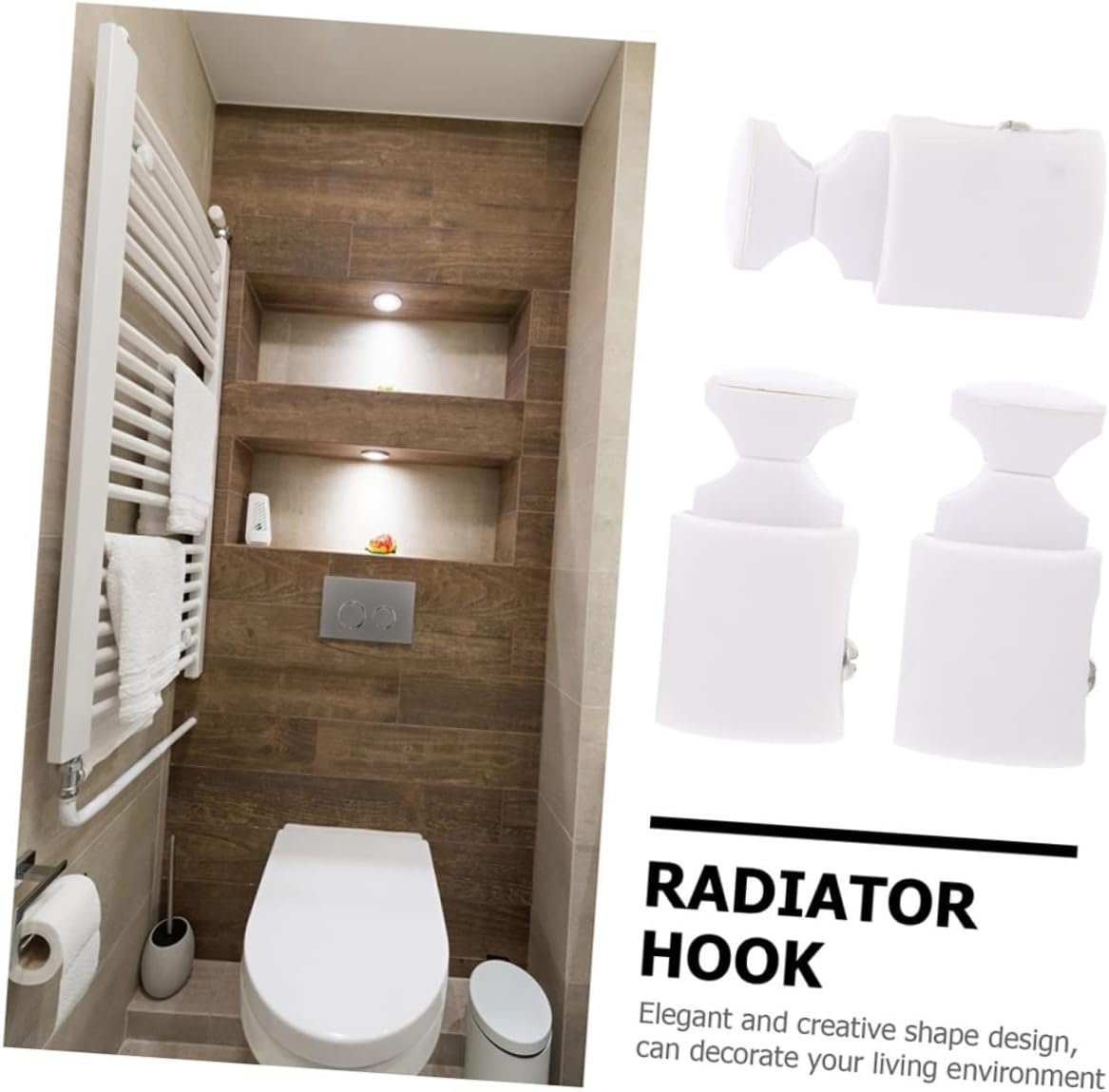 1set Plastic Radiator Hooks for Towel and Bathrobe Hangers