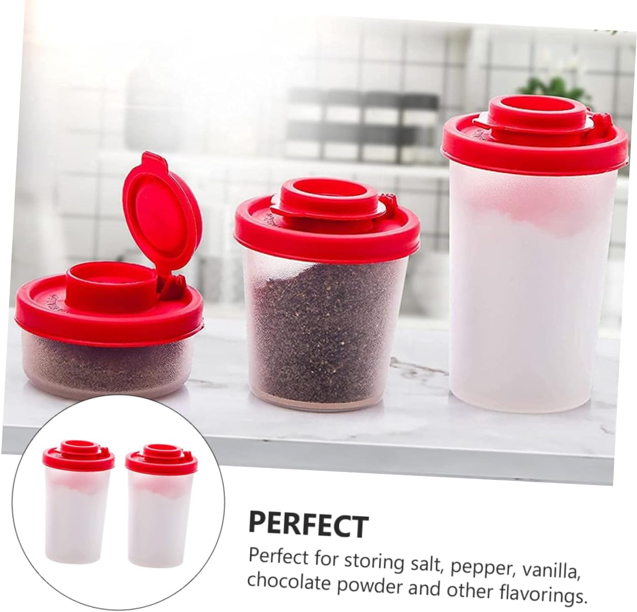 Cabilock Pepper Shakers Set for Kitchen