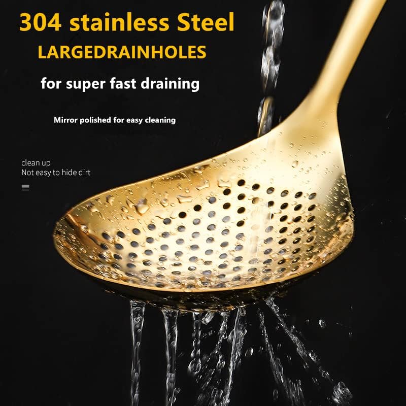 HONHPD 14 Inch Stainless Steel Skimmer Spoon
