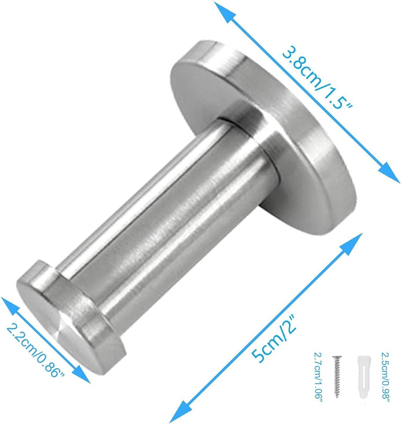Vanloory 4 Pack Bathroom Towel Hooks with Brushed Finish