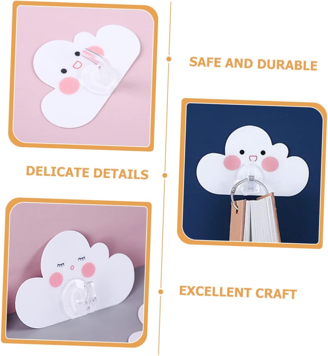 DECHOUS 12pcs Cloud Decor Hooks for Boys Girls Room