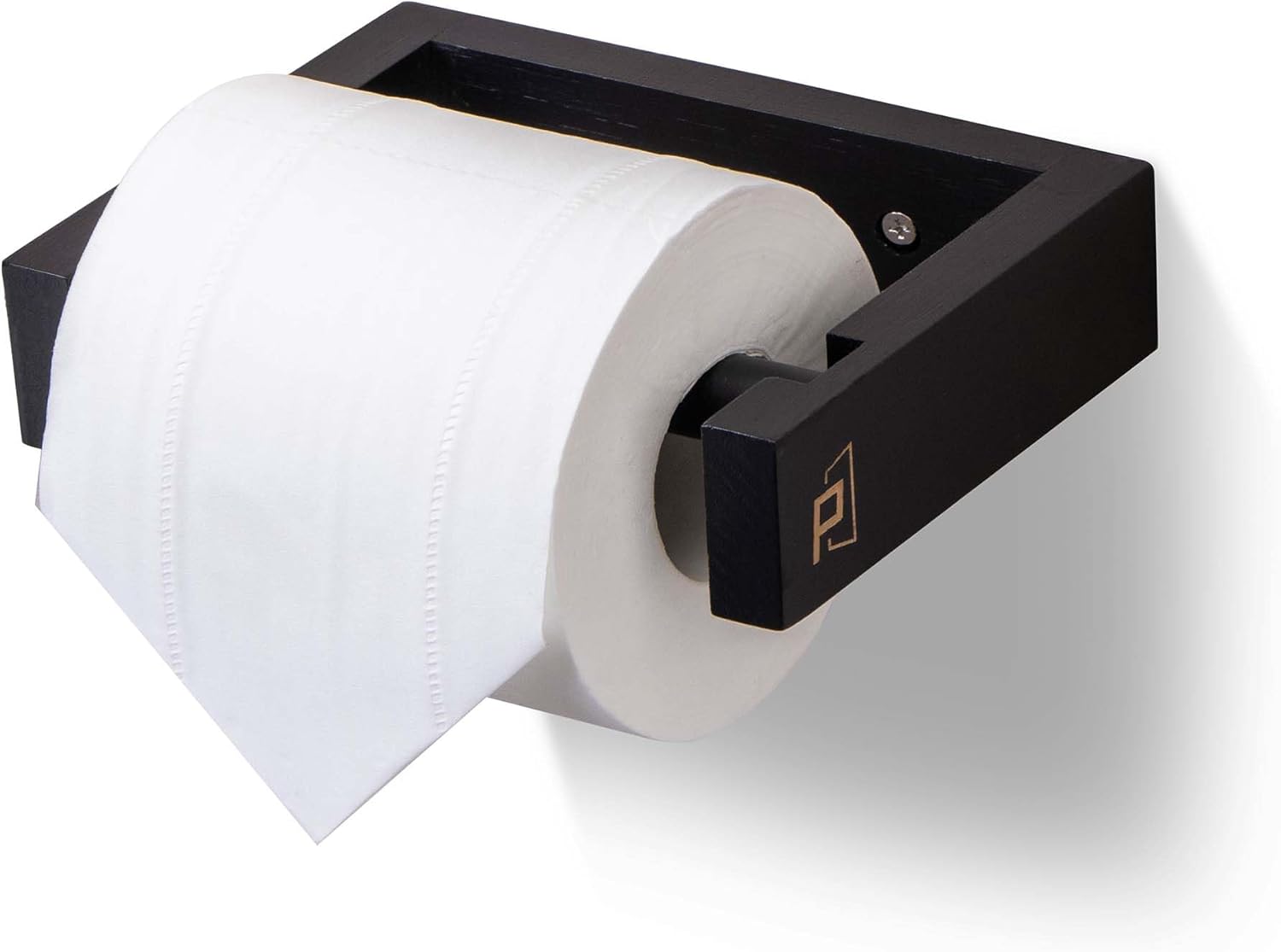 PYINRUOLI Bamboo Toilet Paper Holder Black
