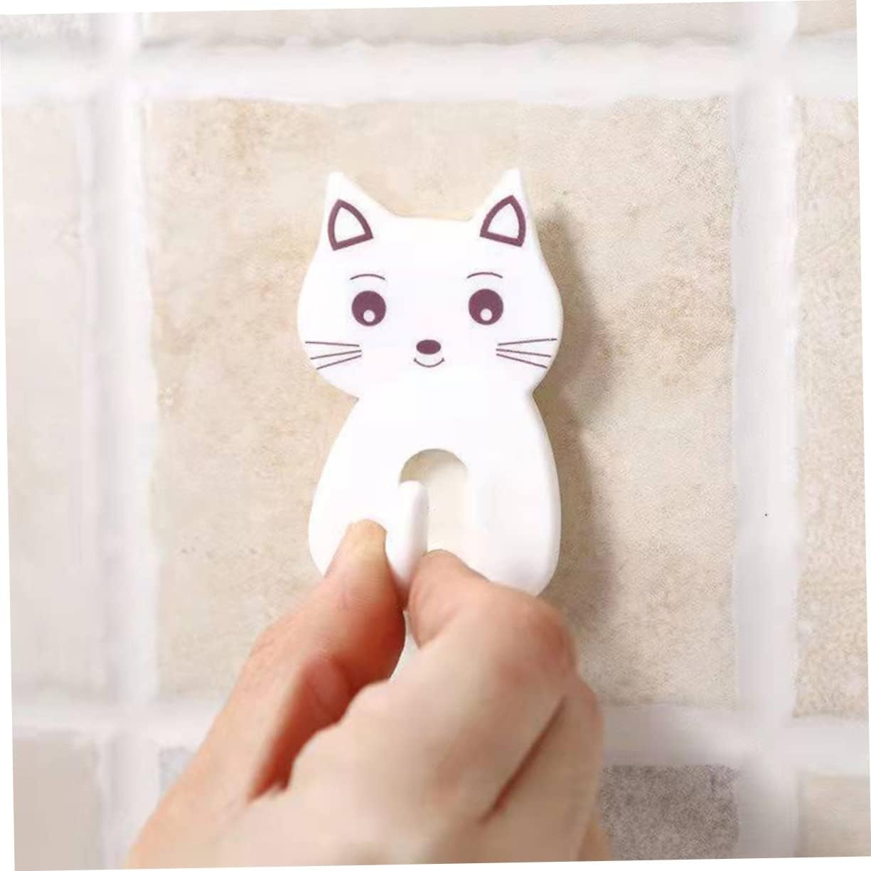 9pcs Cat Shaped Towel Hooks for Bathroom Storage 1