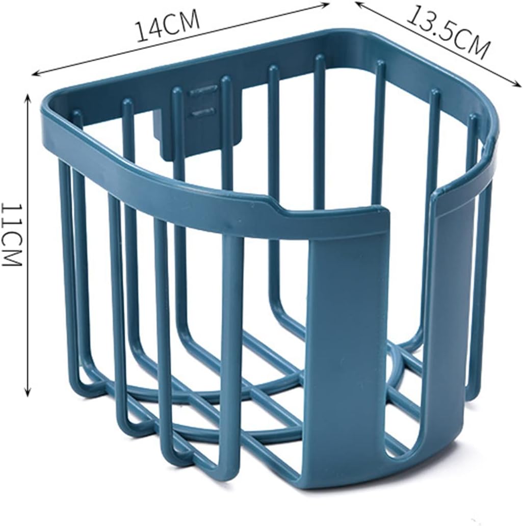 Wall Mounted Toilet Paper Holder with Smooth Output and Heavy Duty Design Blue