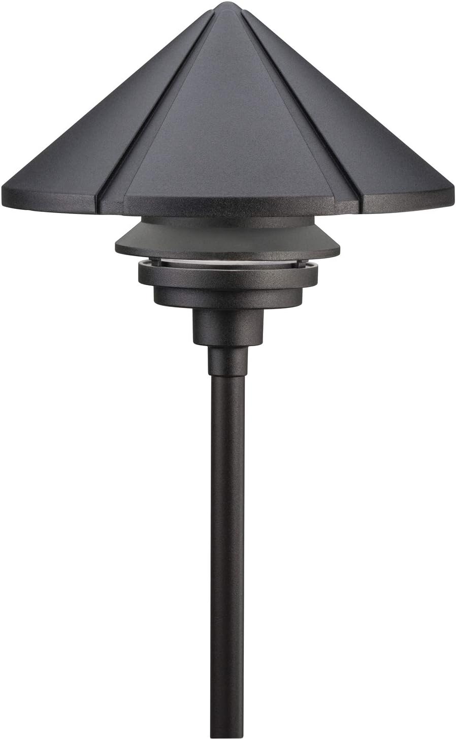 Kichler 15211BKT Six Groove Path Light 1-Light 120V Textured Black