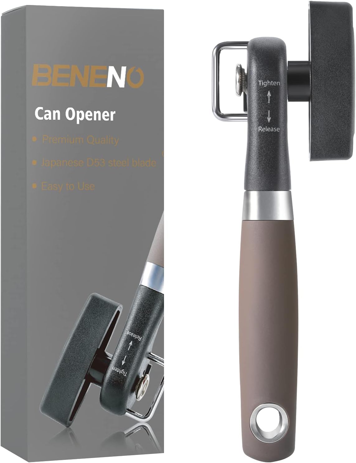 Beneno Smooth Edge Manual Can Opener with Durable Blade