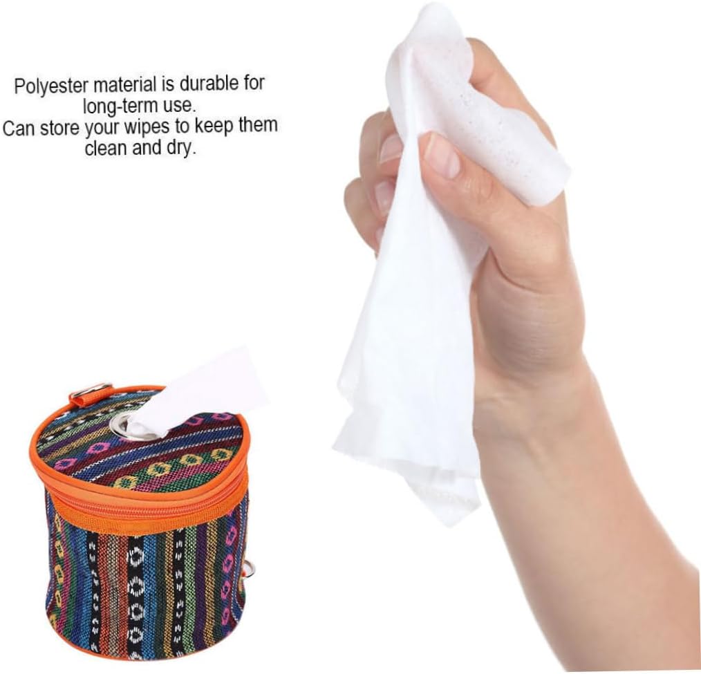 Round Tissue Box Roll Holder with Hook for Camping