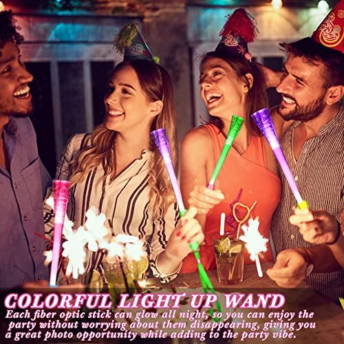 Junkin 200 Pcs LED Glow Wand with Batteries for Party