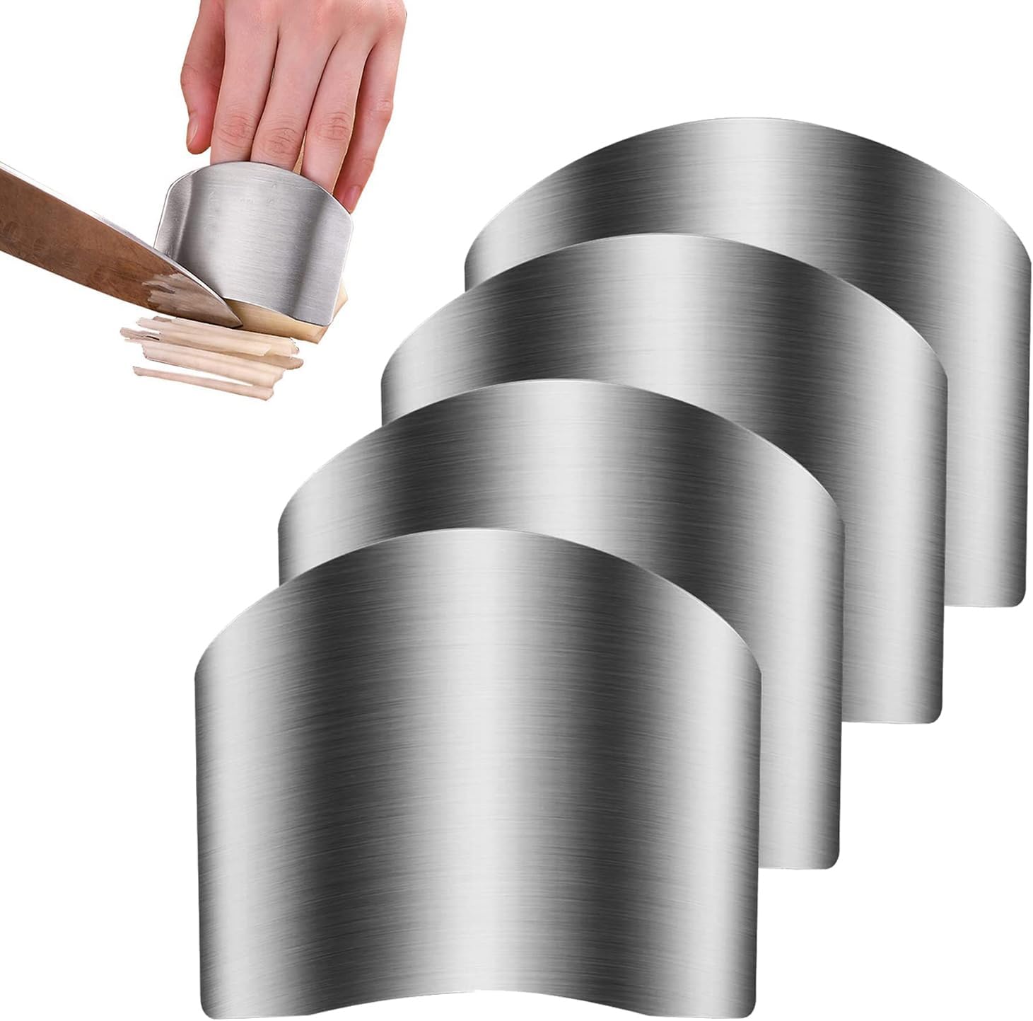 4Pcs Stainless Steel Finger Guards for Safe Cutting 1