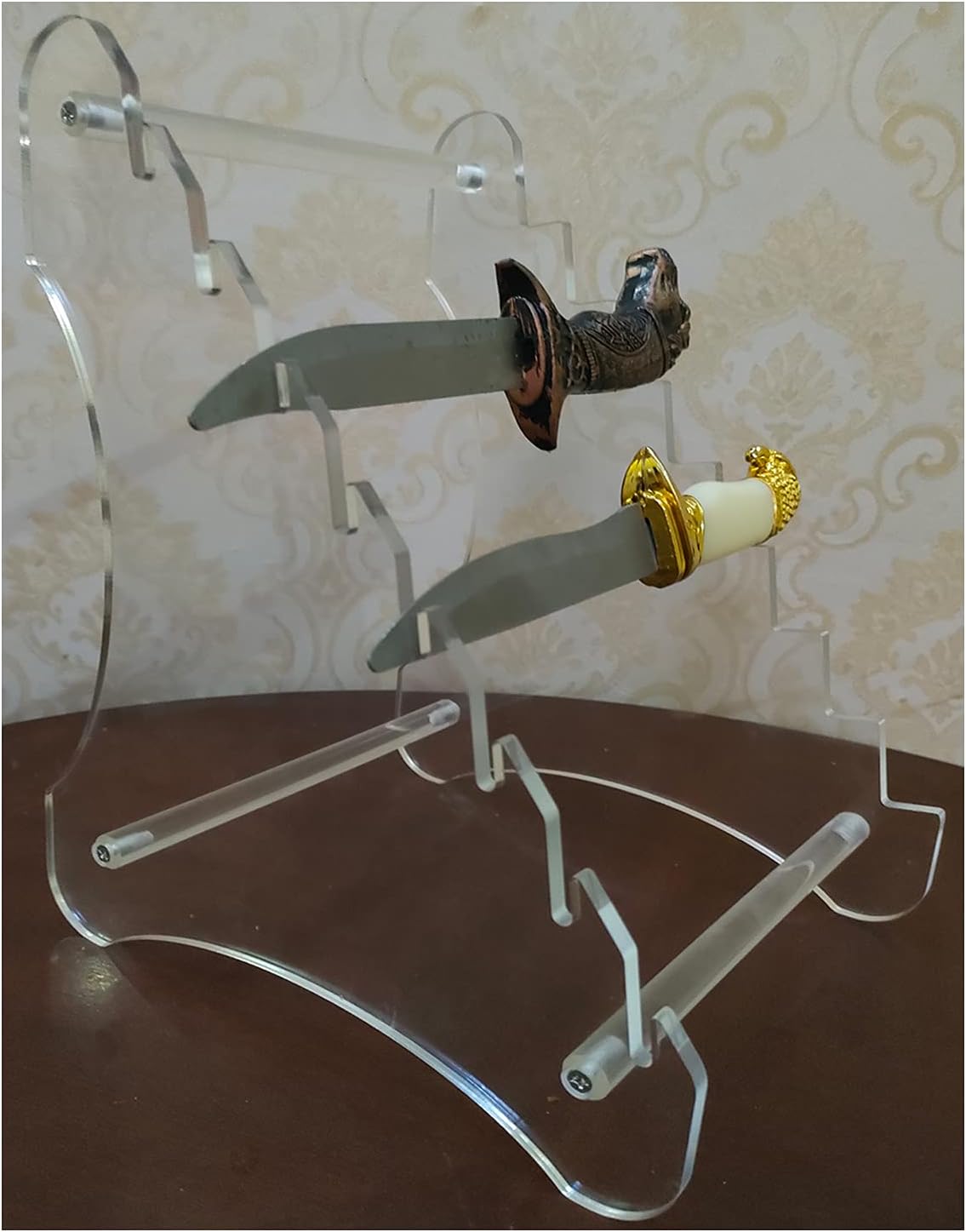 Lufr Clear Knife Display Rack Holder 8 Pcs