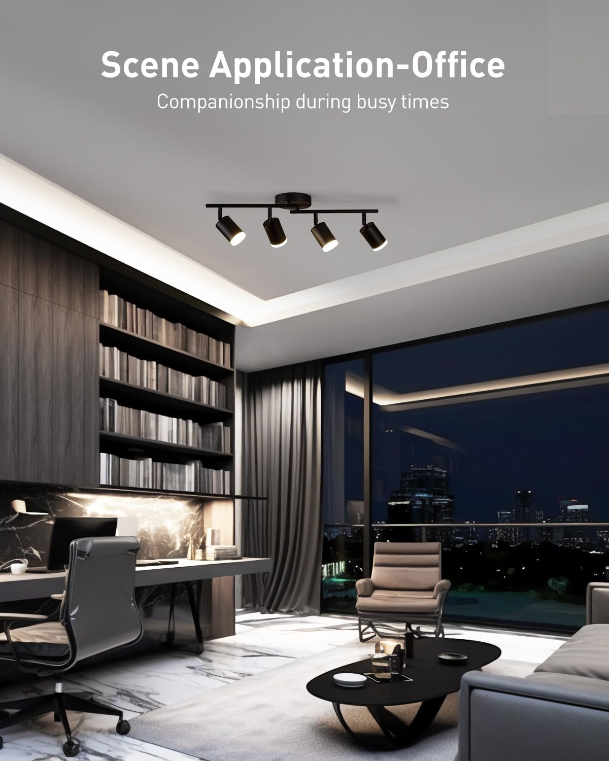 Bojim 4 Light LED Track Lighting Kit Ceiling