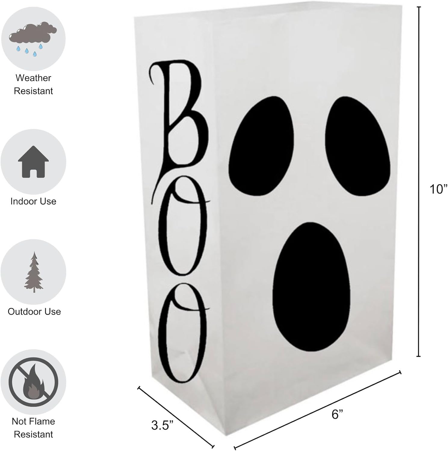 Lumabase Ghost Luminaria Kit - 6 Piece Battery Operated Path Light Set