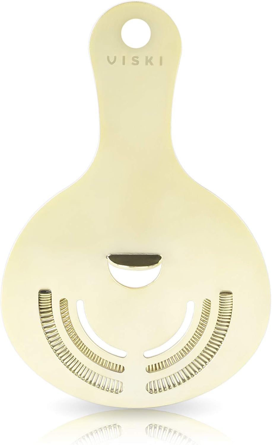 Viski Hawthorne Bar Strainer - Gold Plated Stainless Steel with Handles
