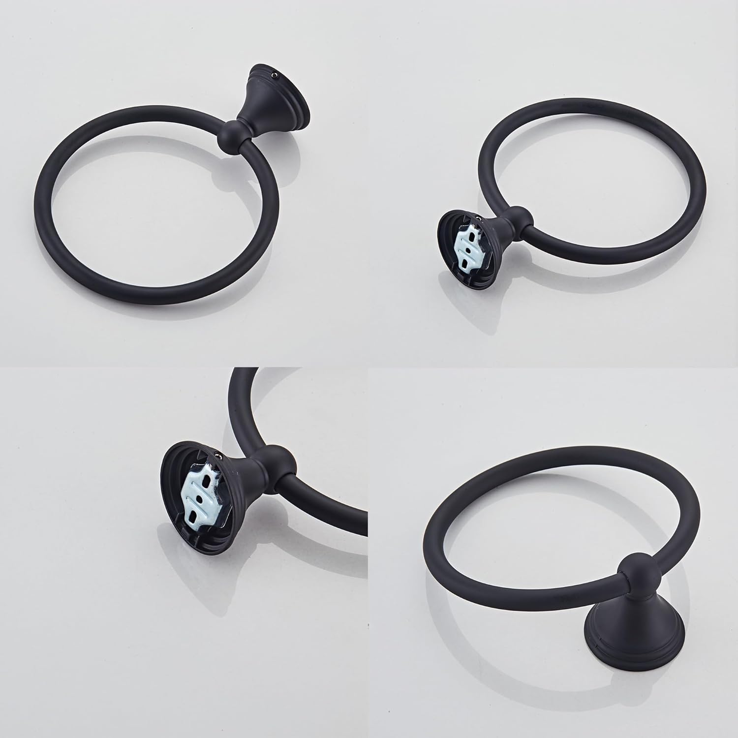 Matte Black Towel Ring 1 Pack Heavy Duty Stainless Steel