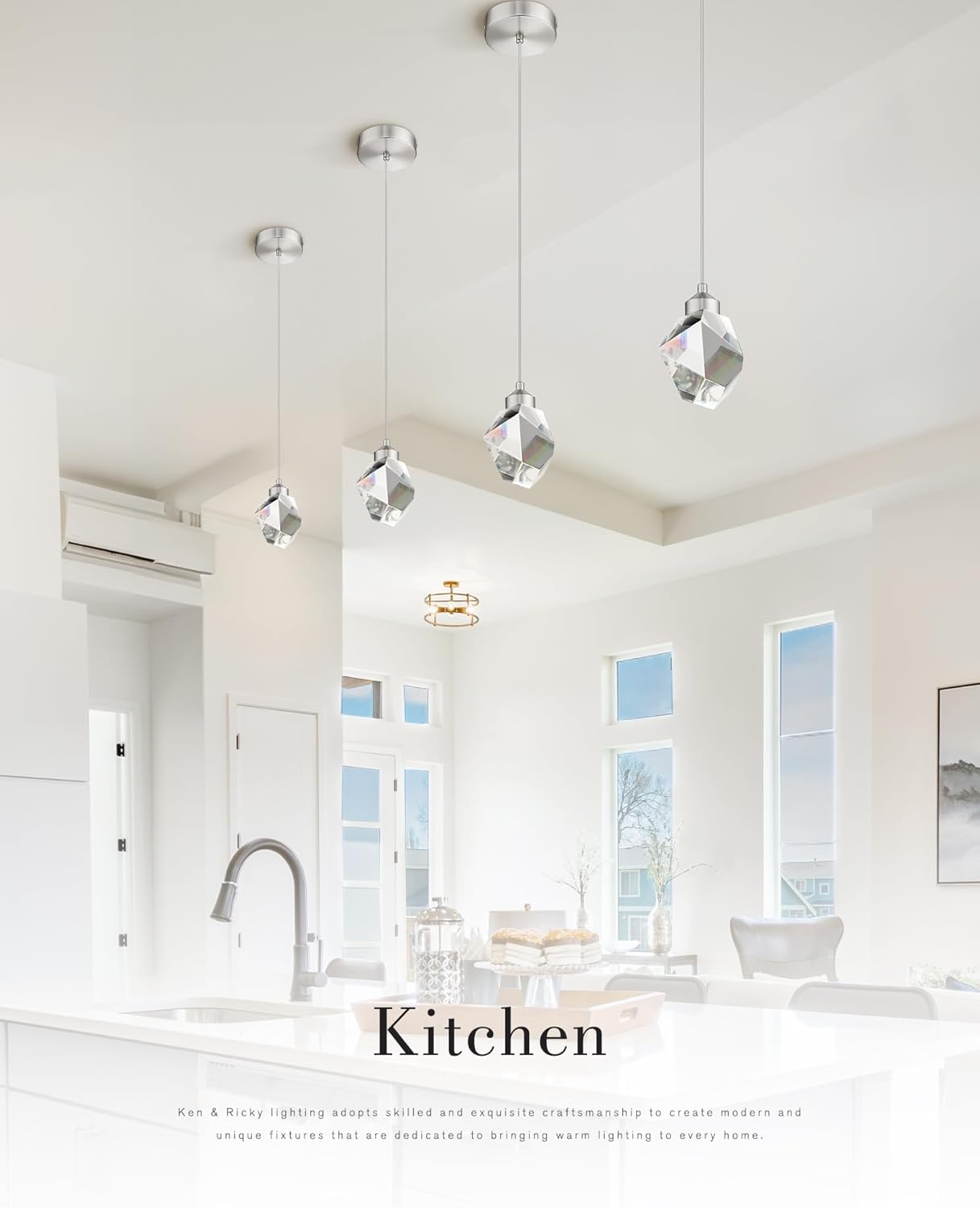 Ken Ricky Modern 4-Light Track Pendant Lighting