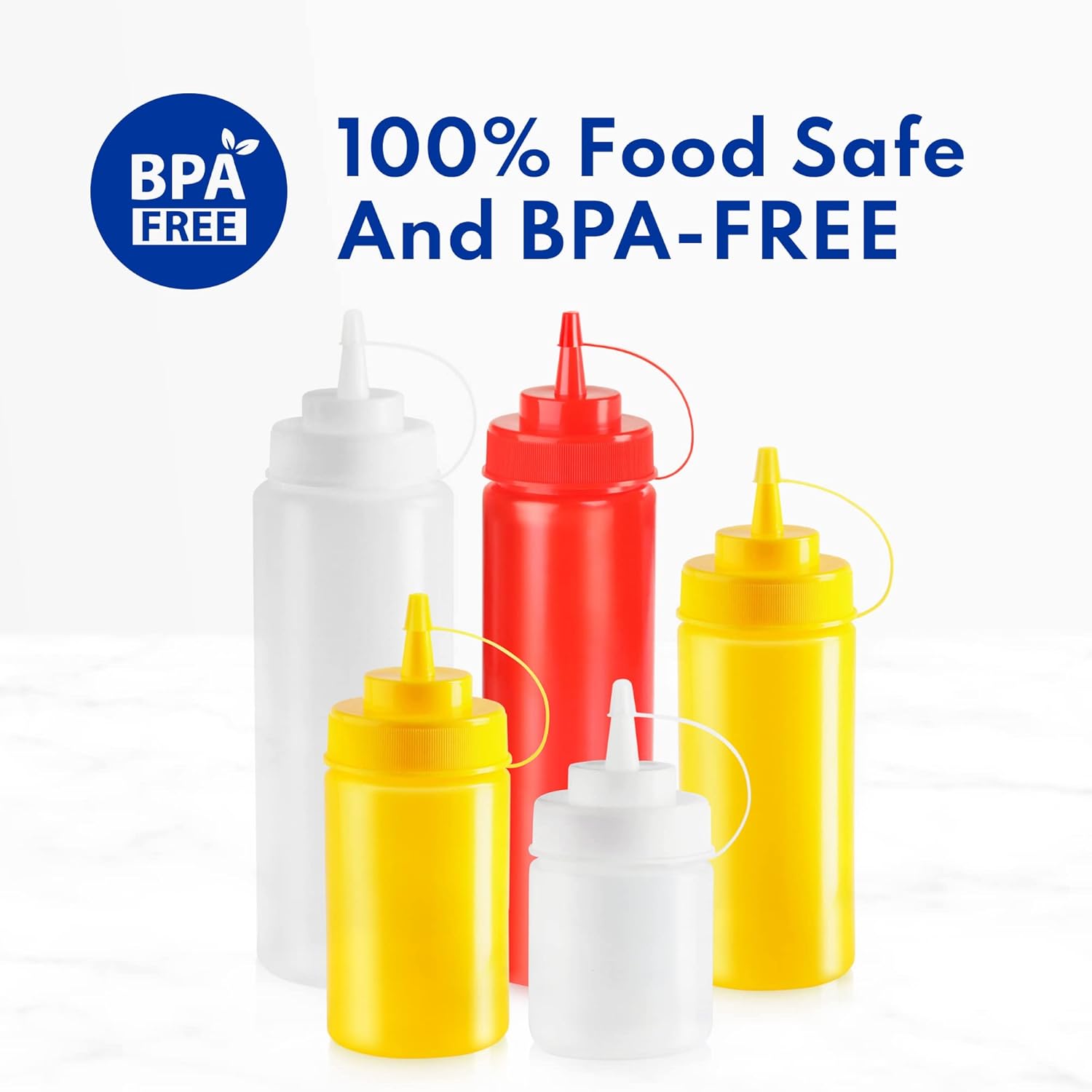 New Star Foodservice 26283 Squeeze Bottles Pack of 6