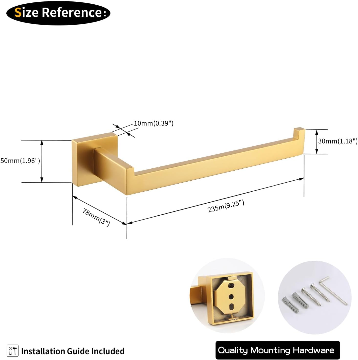 GERZWY Gold Towel Ring Bathroom Hardware