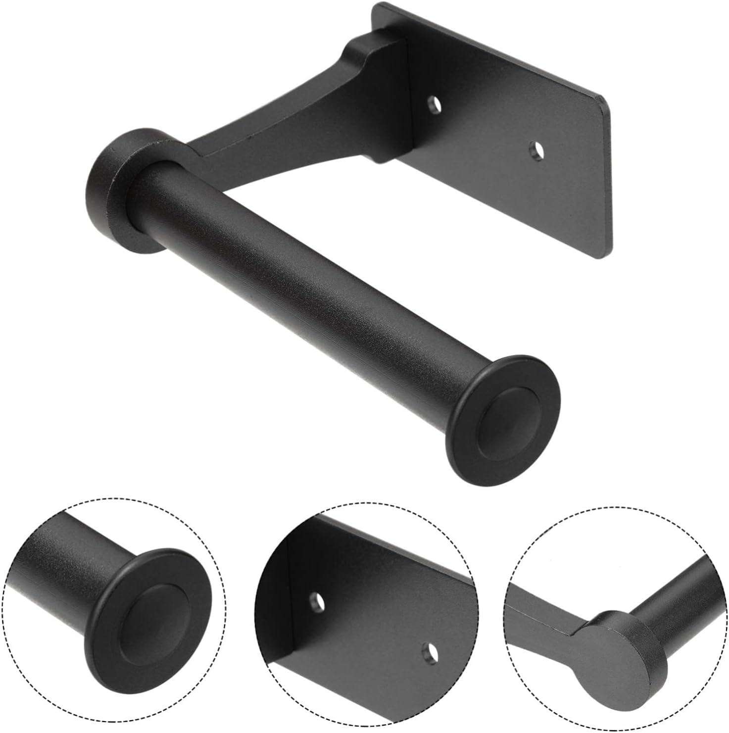 HEALEEP Wall-Mounted Toilet Paper Holder Rustproof Space-Saving Tissue Organizer