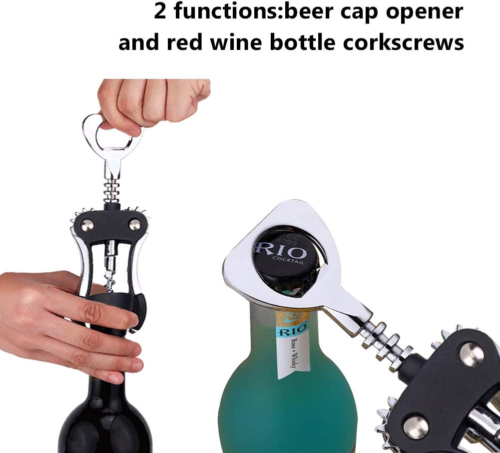 Foho Wing Corkscrew Wine Opener - Black