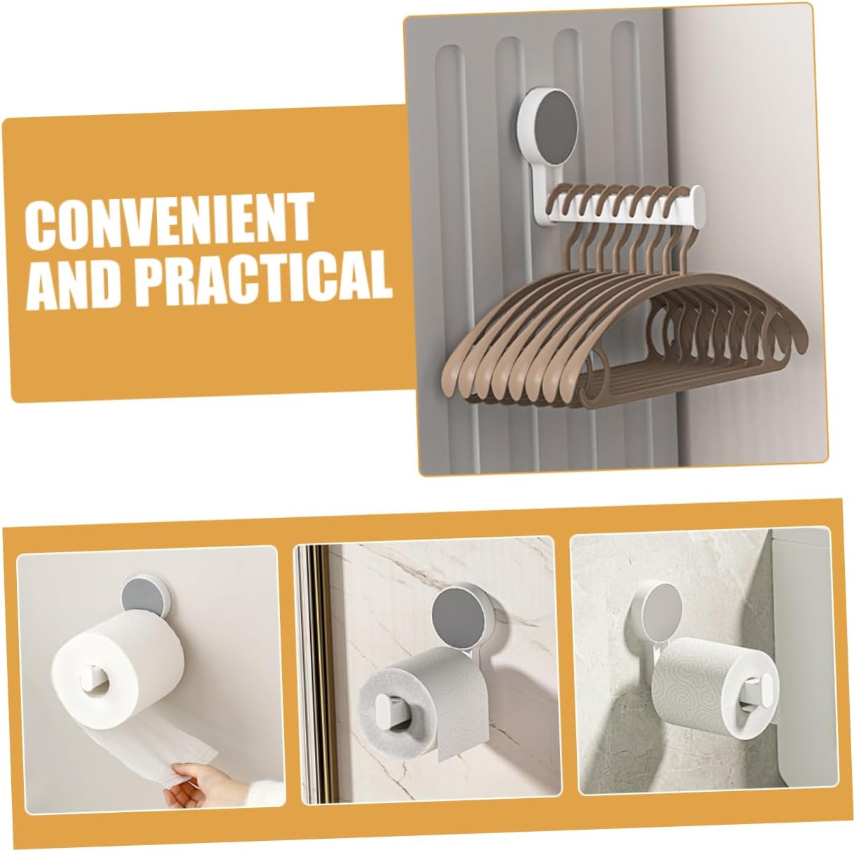 Gadpiparty Wall Mount Toilet Paper Holder No Drill Design 1