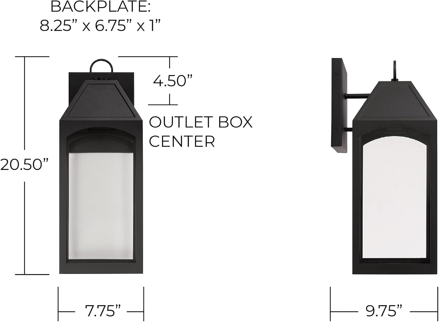Capital Lighting Burton Night Sky Wall Lantern 1-Light 7W Black