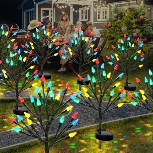 BeHiller Solar Strawberry Tree Lights 2PACK 40LED Outdoor Decor