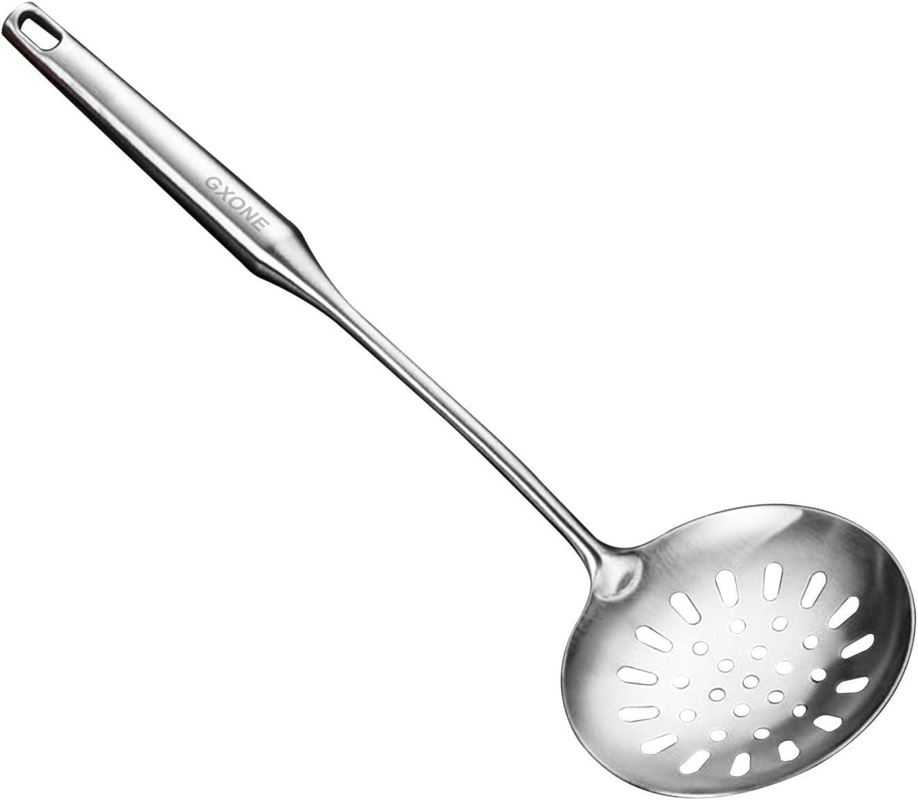GXONE 304 Stainless Steel Skimmer Slotted Spoon with Hollow Handle 151Inch