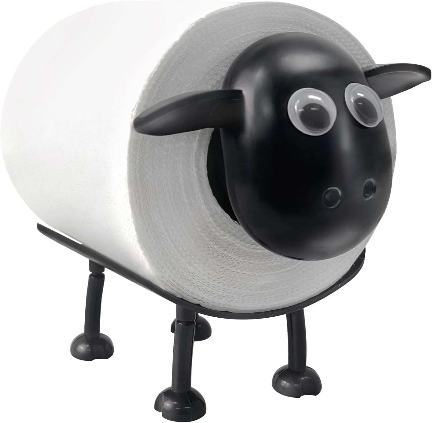 Beiskll Funny Sheep Toilet Paper Holder Black