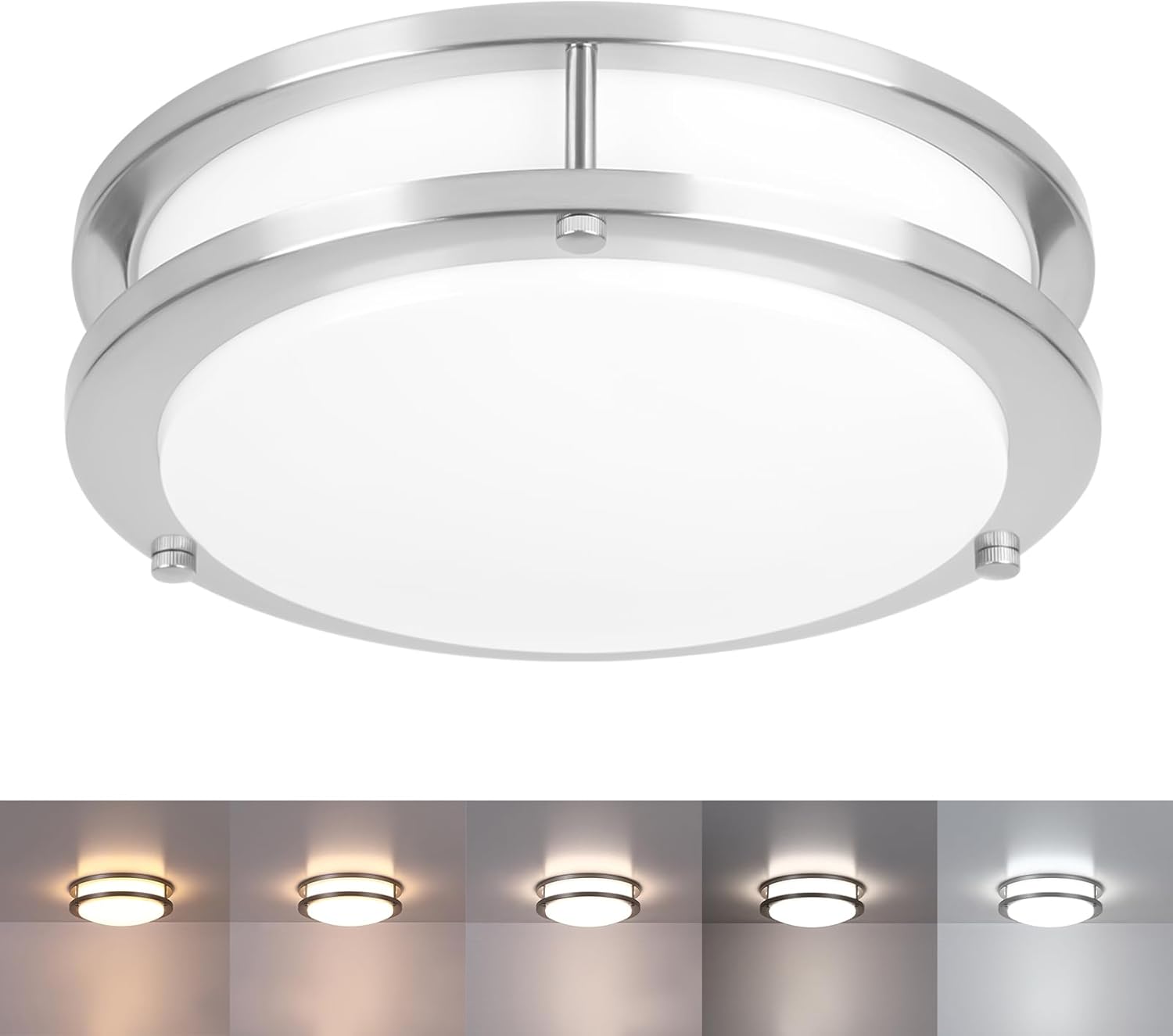 Brushed Nickel Flush Mount LED Ceiling Light 1031 Inch