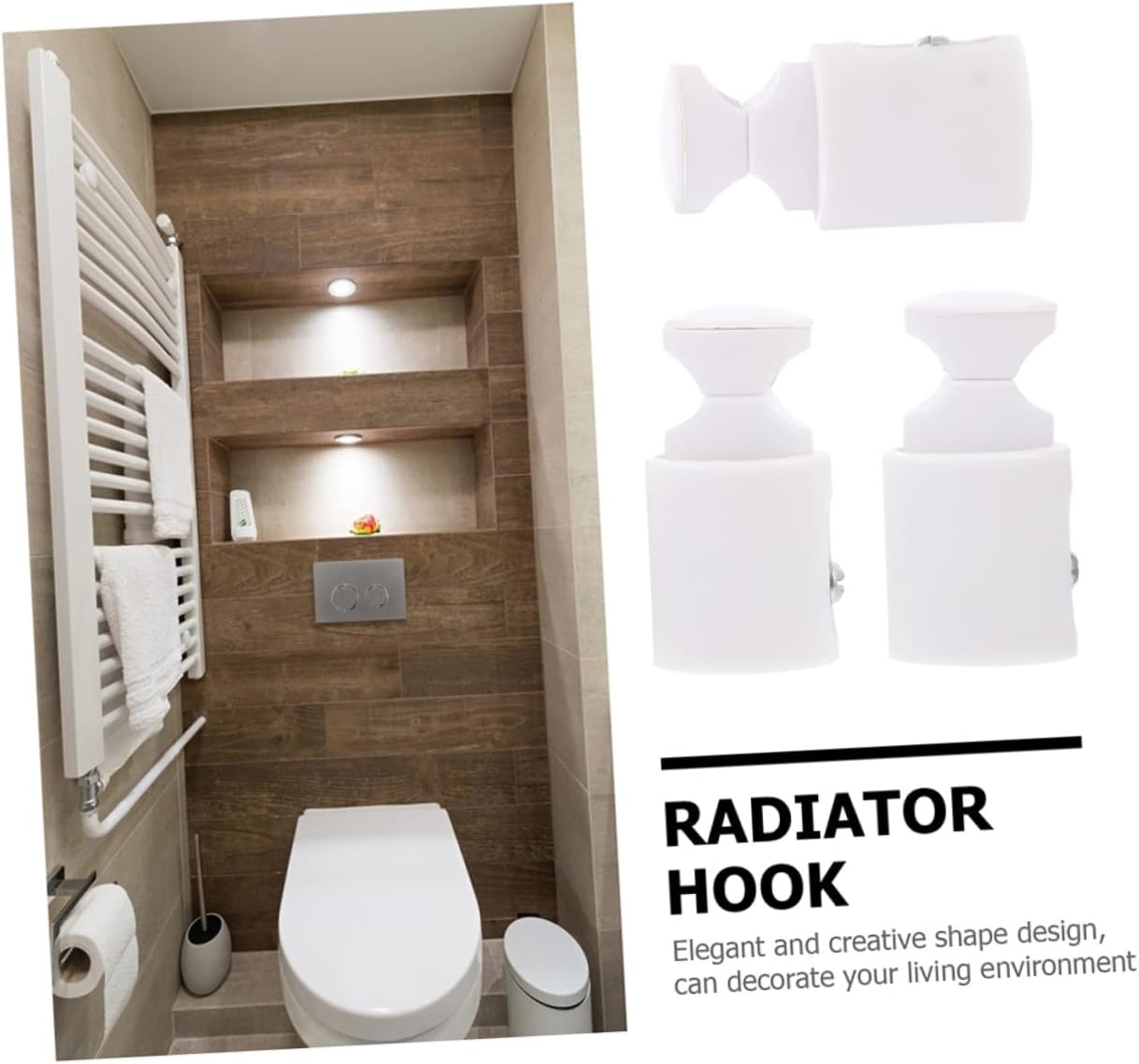 Outanaya 3pcs Radiator Hooks Towel Hanger for Bathroom Kitchen