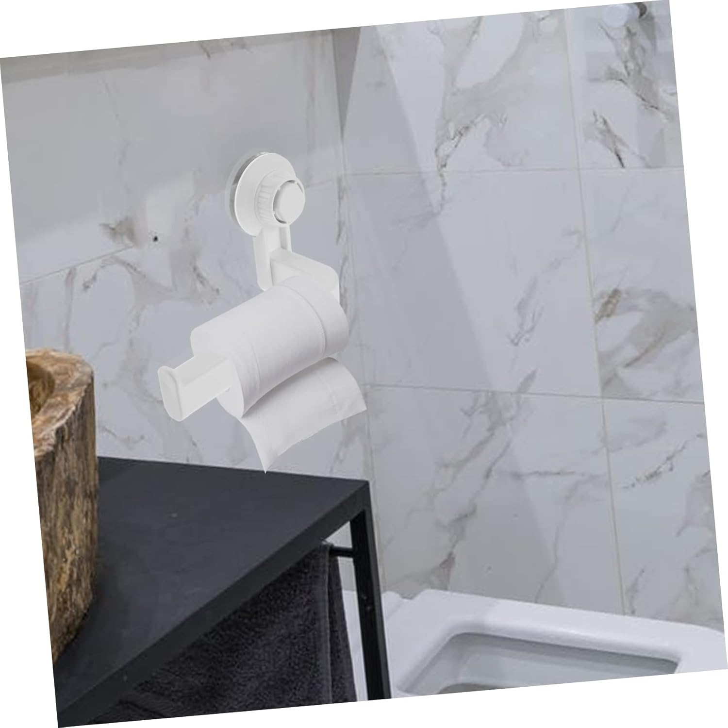 FIXOSHEE Wall Mounted Toilet Paper Holder Simple Stylish Design