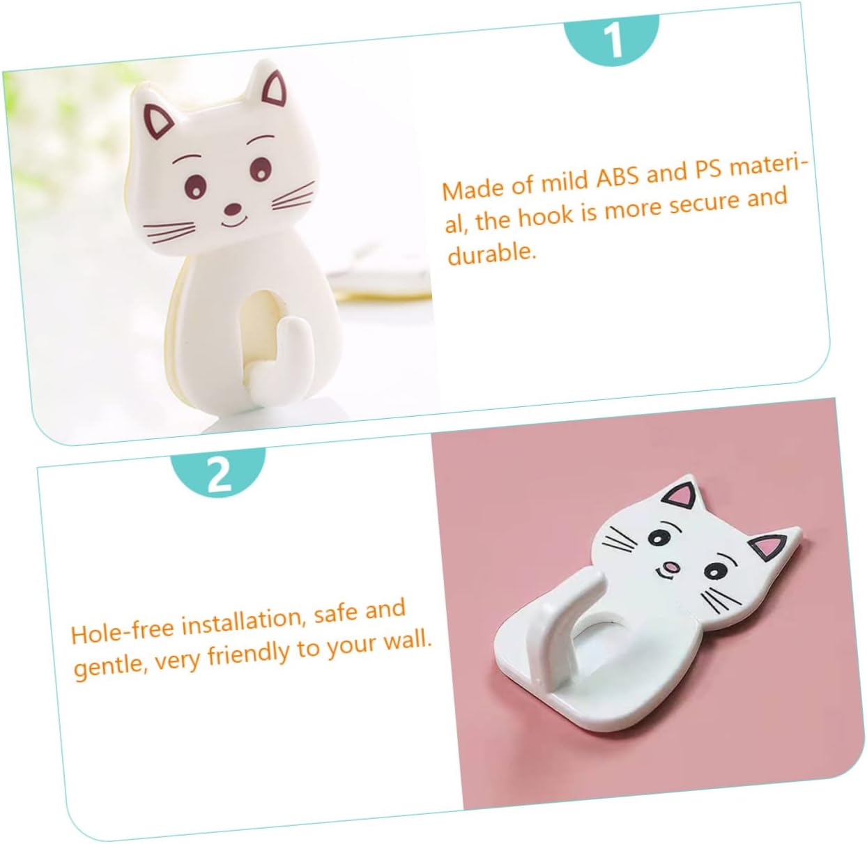 BUGUUYO 9PCS Cat Towel Hooks for Bathroom Storage