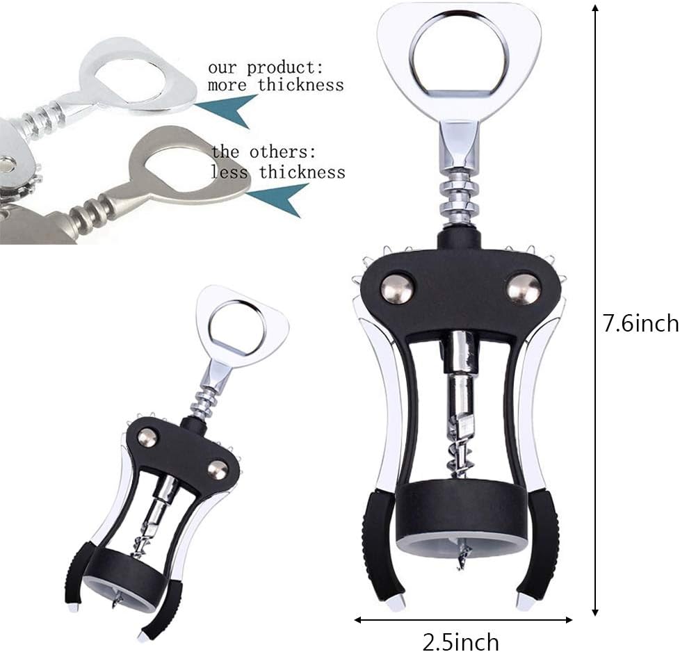 Foho Wing Corkscrew Wine Opener - Black