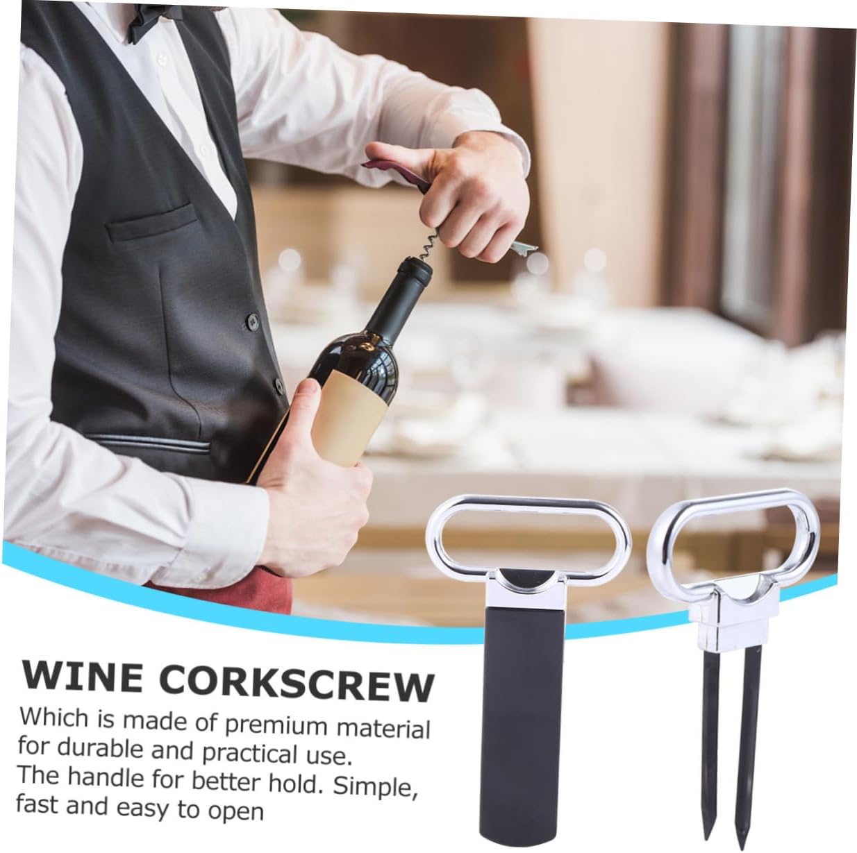 LABRIMP Portable Wine Cork Opener Multifunctional